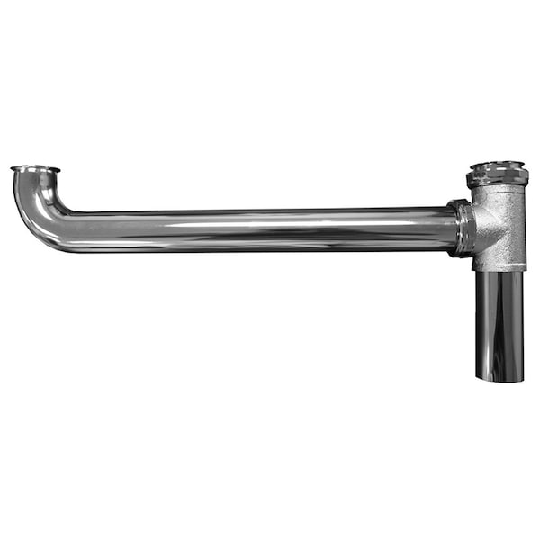 Jones Stephens 1-1/2in. x 16in. Chrome Plated Brass Direct Connection End Outlet Waste 20 Gauge P38026 - main